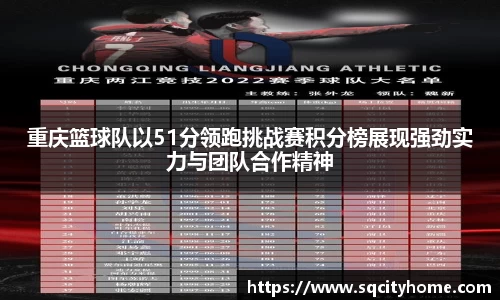 重庆篮球队以51分领跑挑战赛积分榜展现强劲实力与团队合作精神